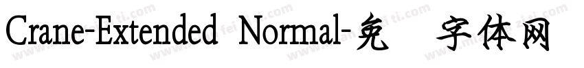 Crane-Extended Normal字体转换